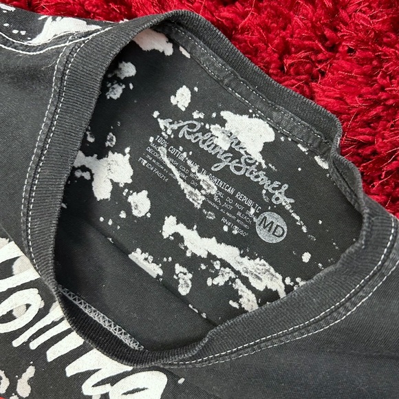 The Rolling Stones Album Art Shirt Black Bleached Medium - Picture 3 of 5